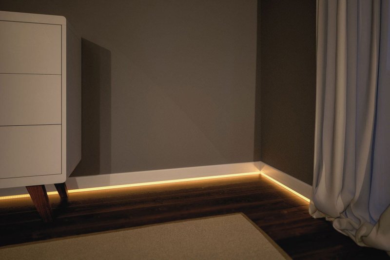 Skirting board for LED tape