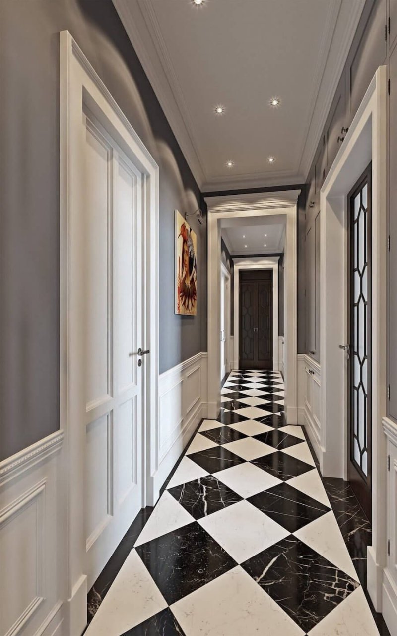 The hallway of the tile