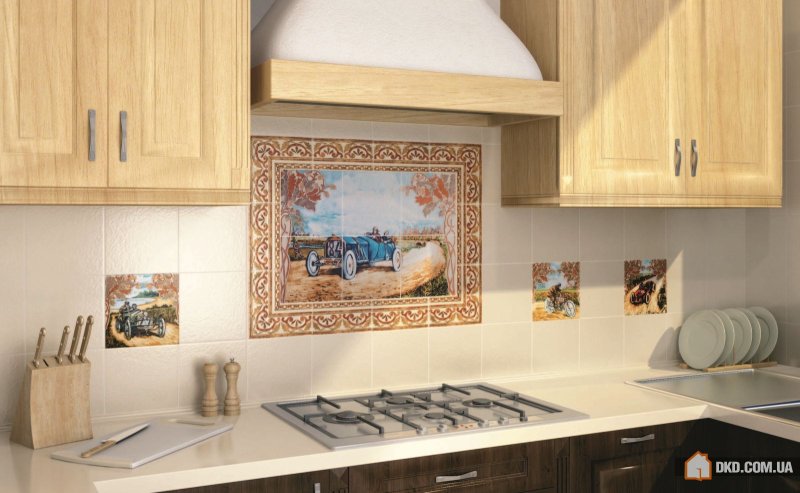 Kitchen tiles per apron