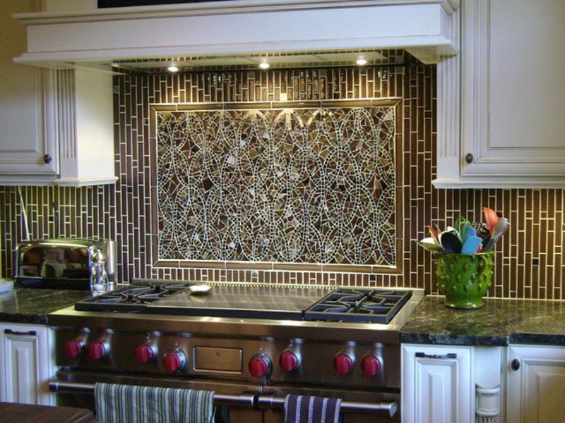 Mosaic tile for kitchen on apron