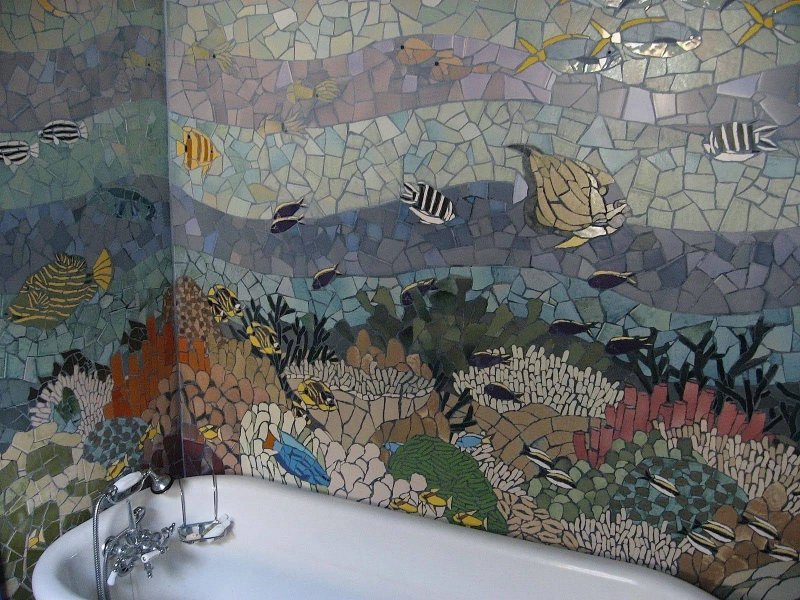 Mosaic from broken tiles