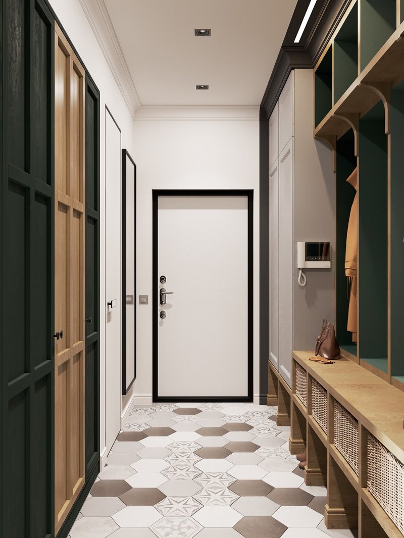 The design of the corridor in the apartment