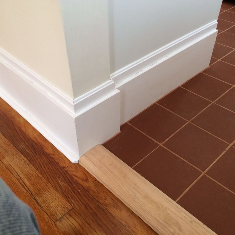 Skirting board in the interior