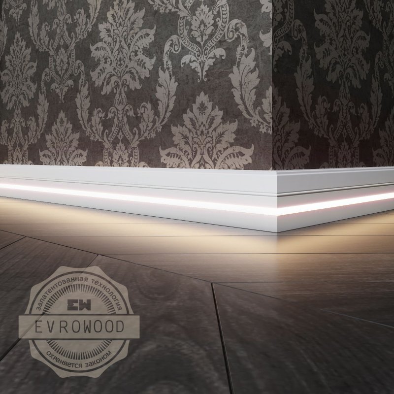 Floor skirting board with PN 101 LED EUROVUD