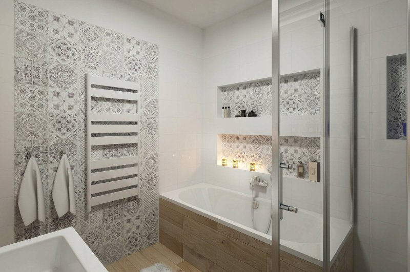 Modern bathroom tiles