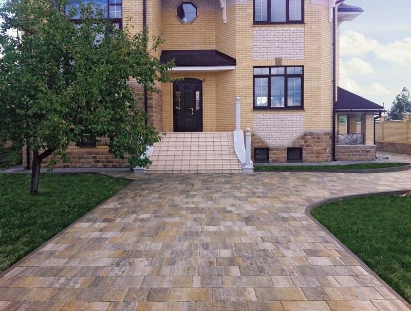 Paving stones in a private house