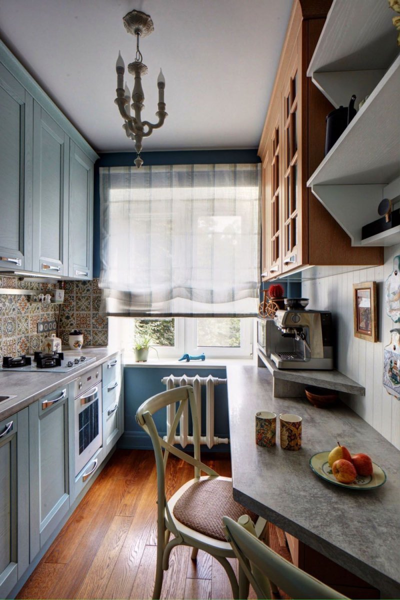 The interior of a small kitchen