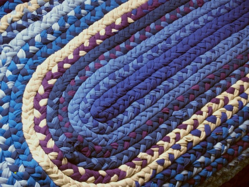 Knitted wicker rugs