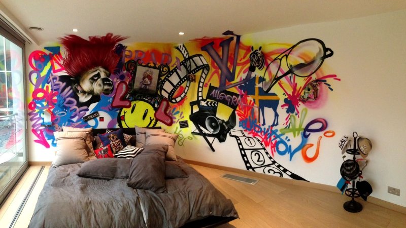 Graffiti style room