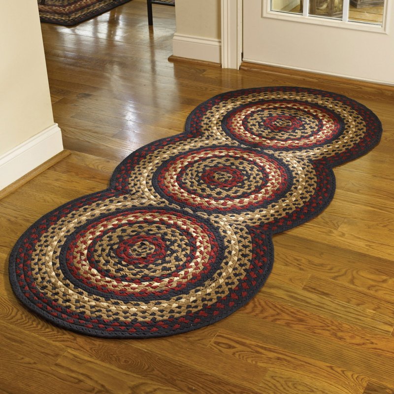 The rug is braided