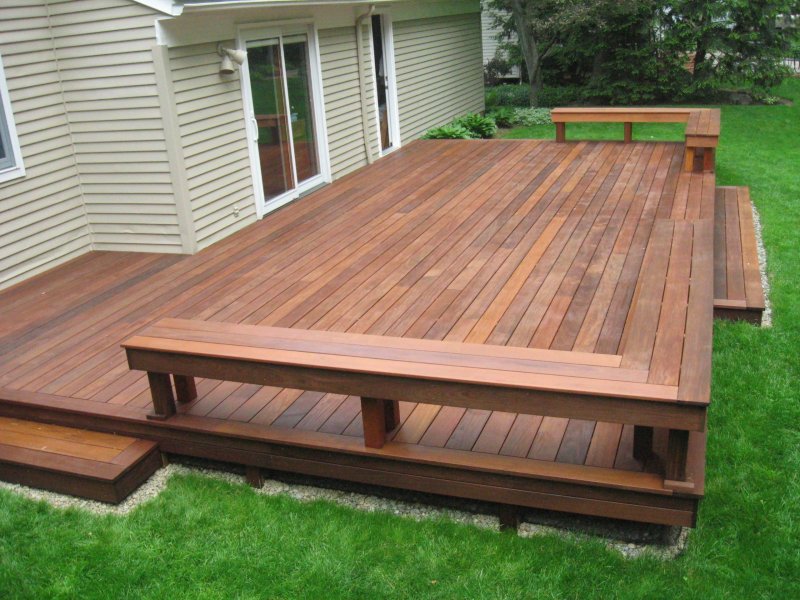 Patio wooden flooring