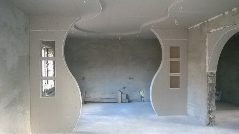 Drywall interior partitions