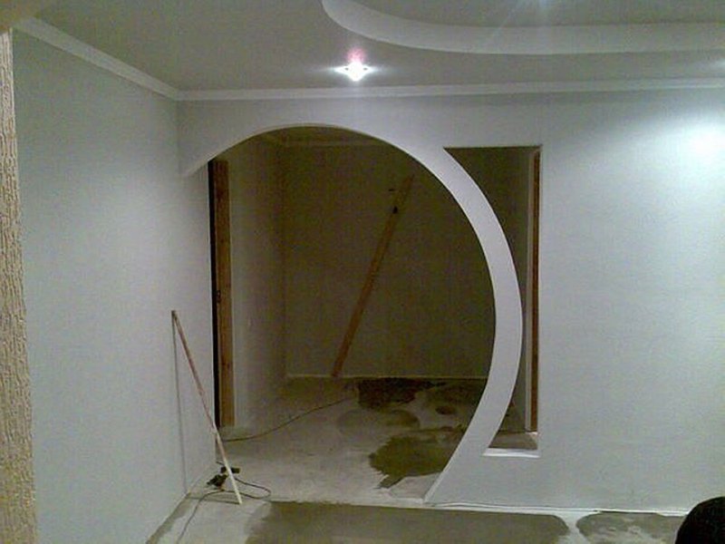 Semiark interior of drywall