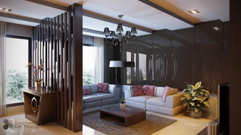 Zoning wooden partition