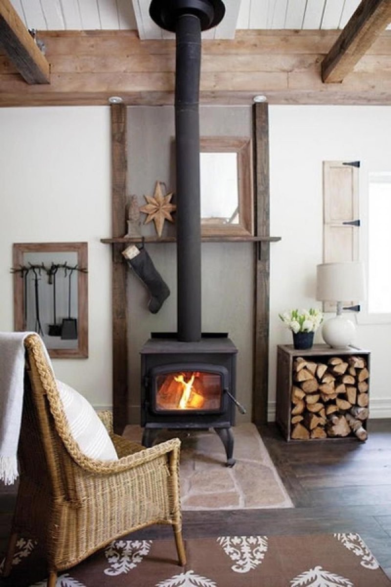 Stove a fireplace for a country house