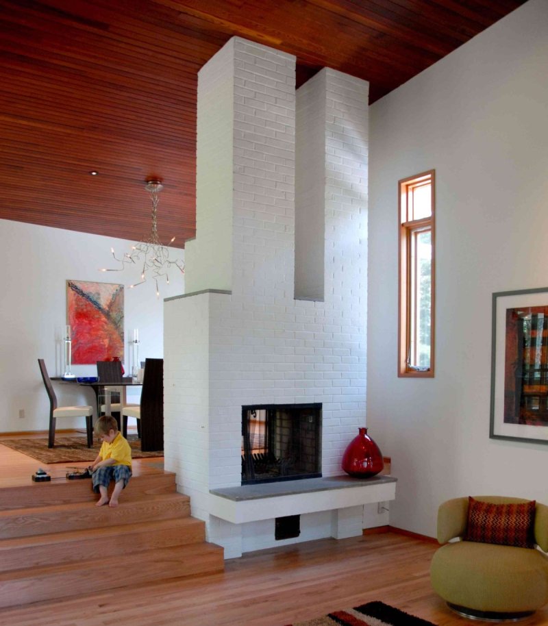 Stove in a modern house