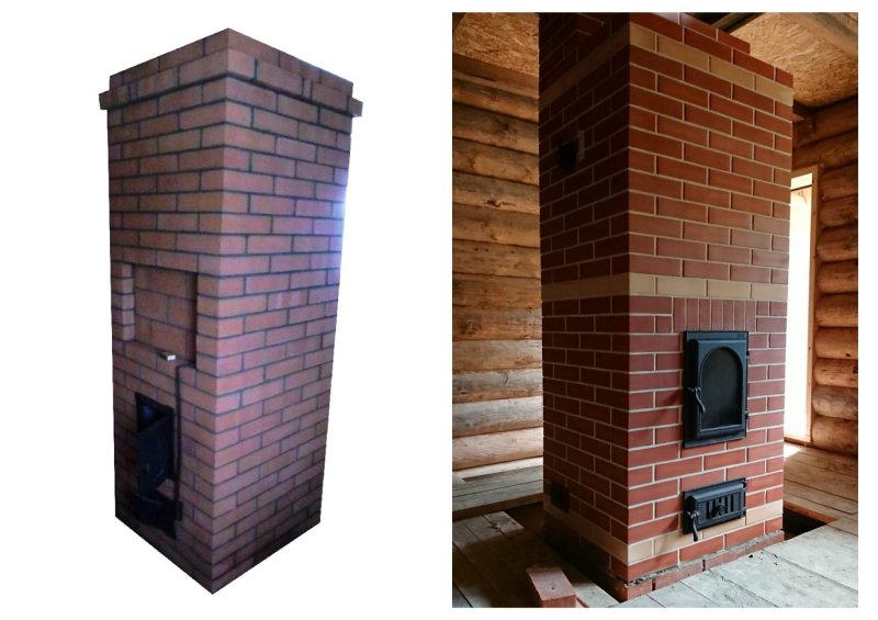 Brick stove Dutch heating