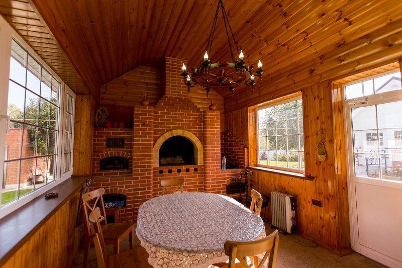 Gazebo with the barbecue