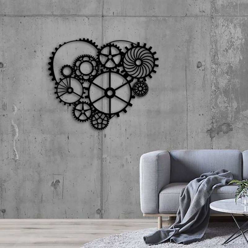 Gears on the wall decor