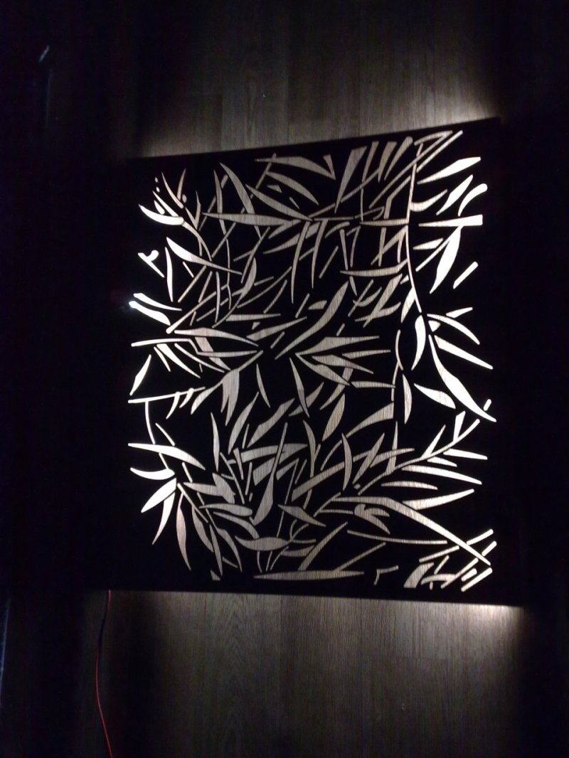 Panel on the wall with backlight