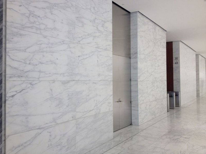 Venetian plaster corridor marble