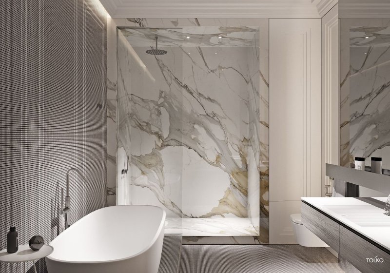 Bathroom in marble style