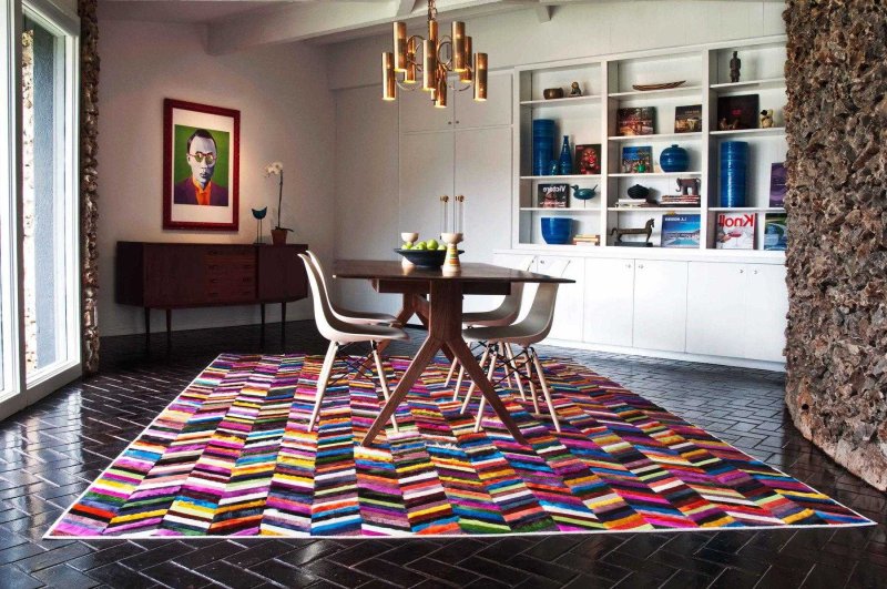 Stylish carpets in the interior