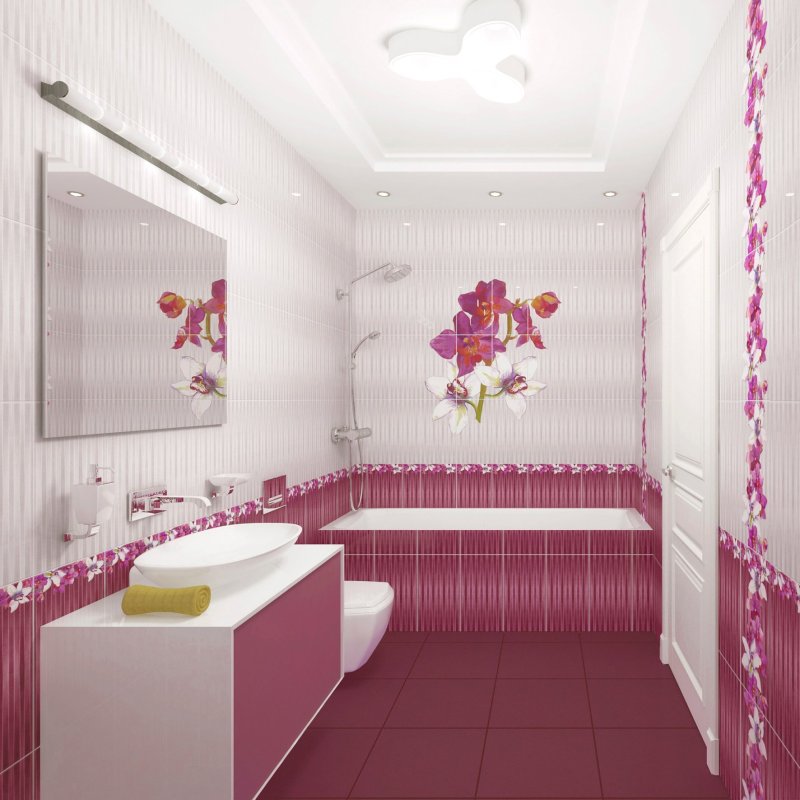 PVC panda panels Wild orchid