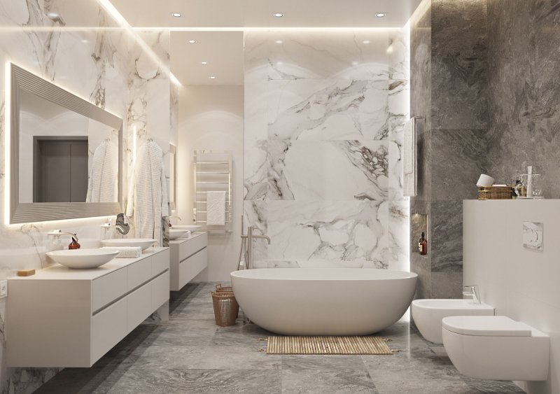 Bathroom under marble