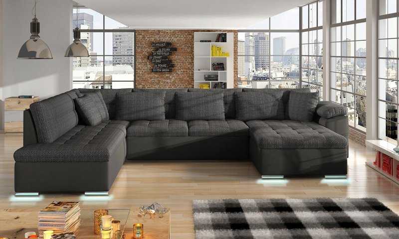 The corner sofa is modern