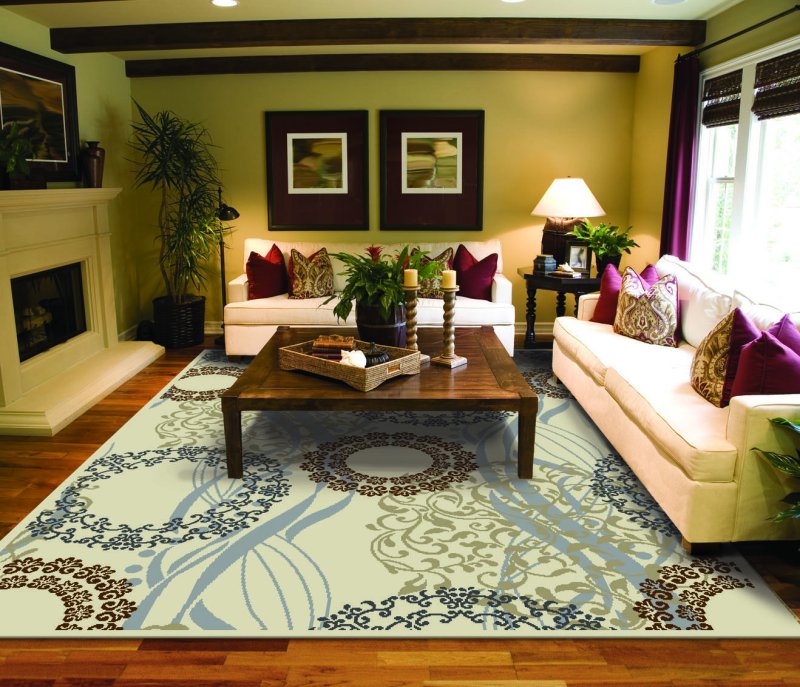 Modern carpets in the interior