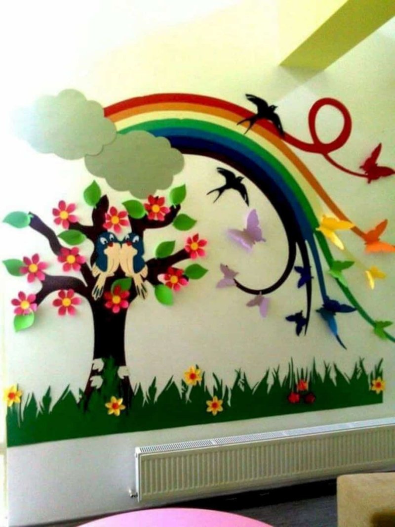 Wall decoration in kindergarten