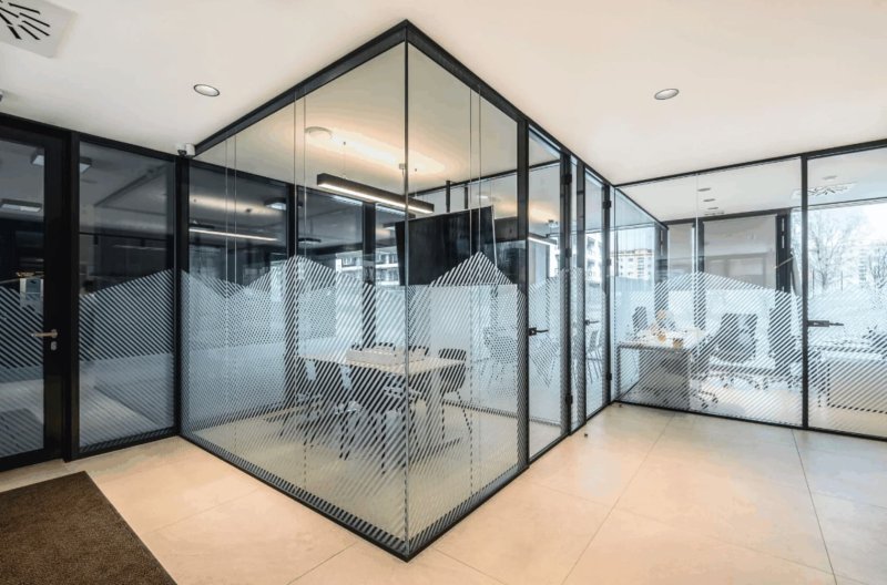 Glass partitions