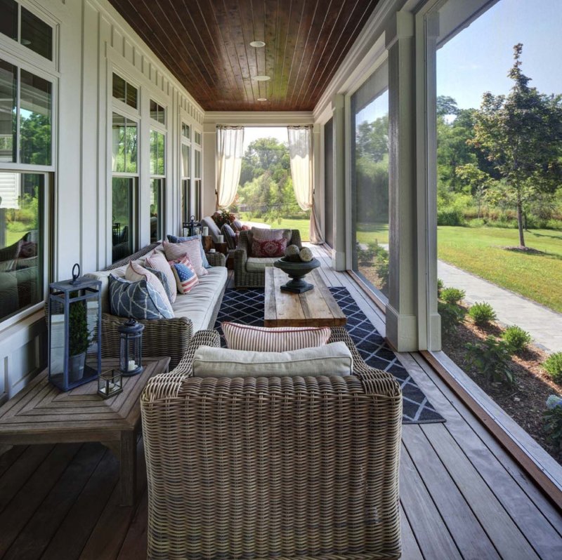 Terrace interior in a country house