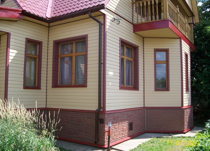 Wooden siding for outdoor decoration of the house