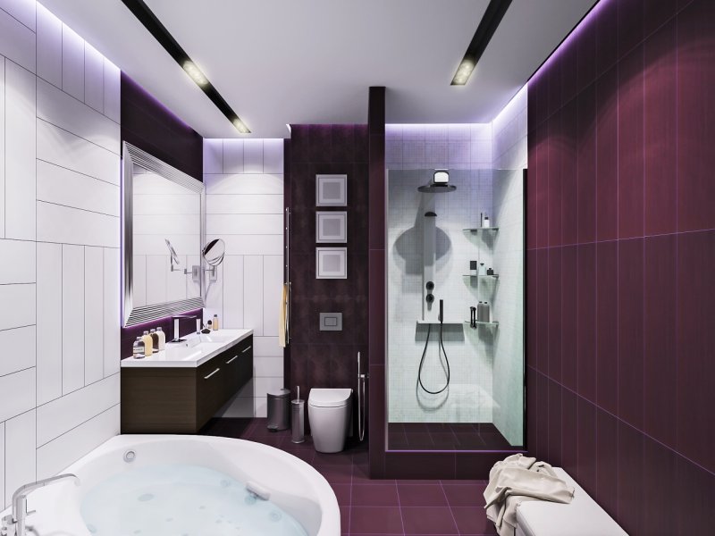 Violet bathroom