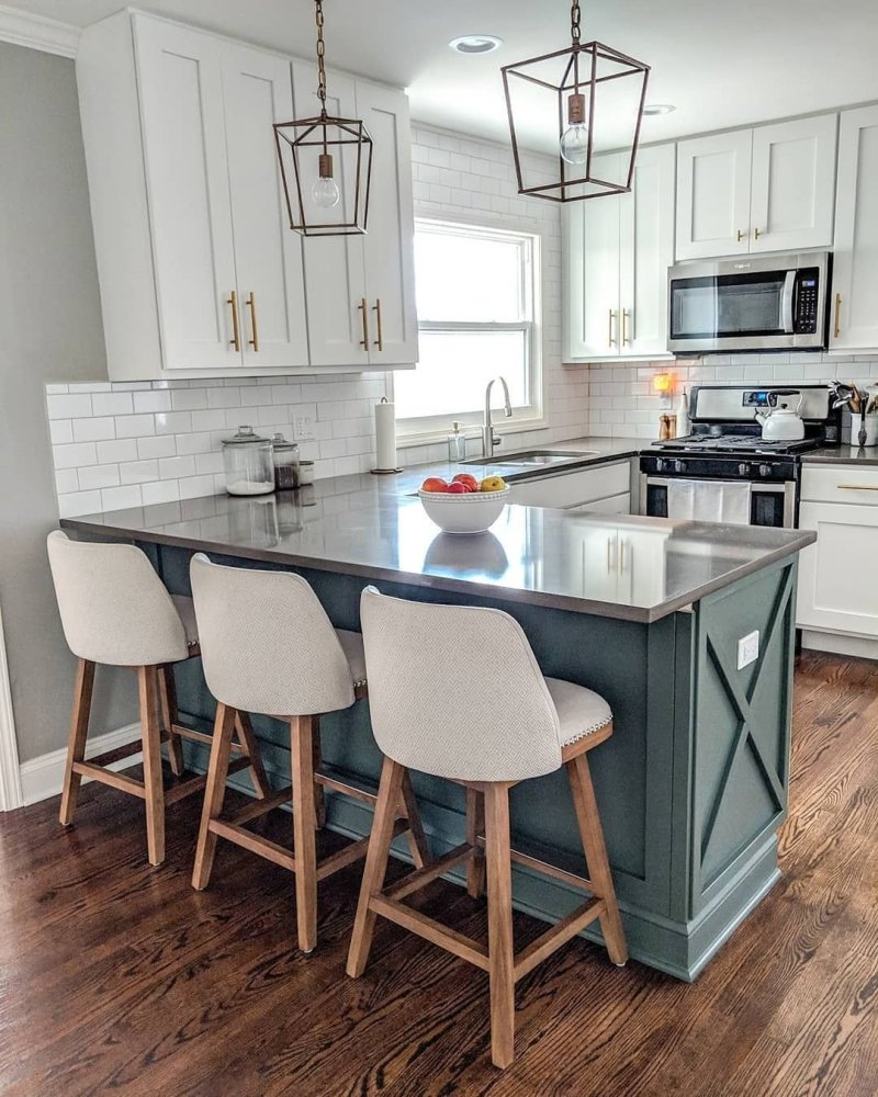 Kitchen interior with the island