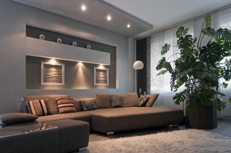 Lighting living room in a modern style