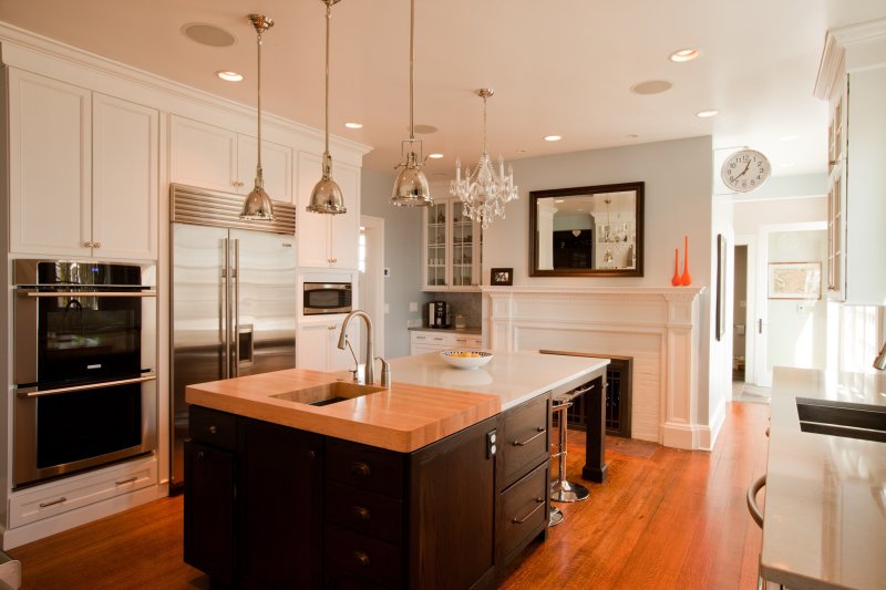 Kitchen interior with the island