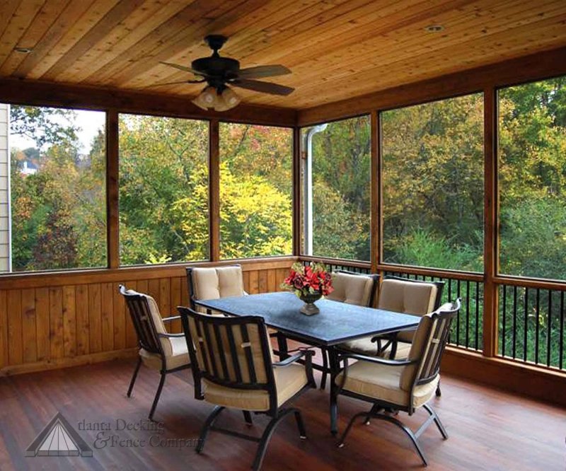 Glazed veranda in a private house