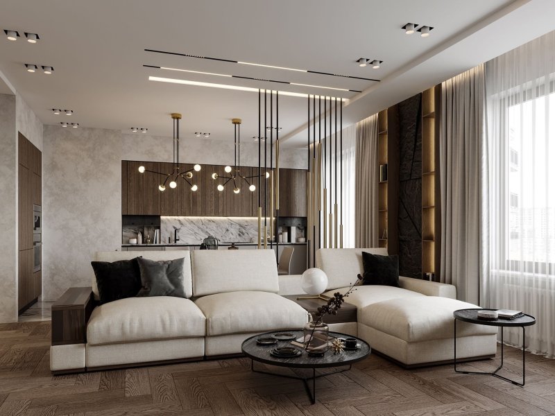 The interior of apartments in a modern style