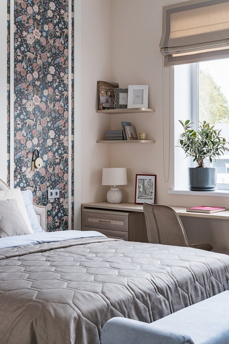 Scandinavian wallpaper for the bedroom