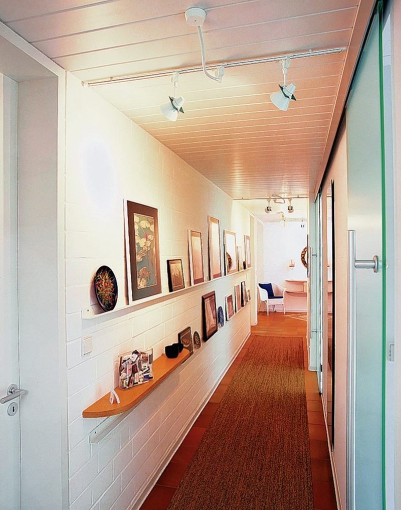 The interior of a narrow corridor