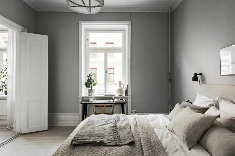 Scandinavian style in the interior of the bedroom