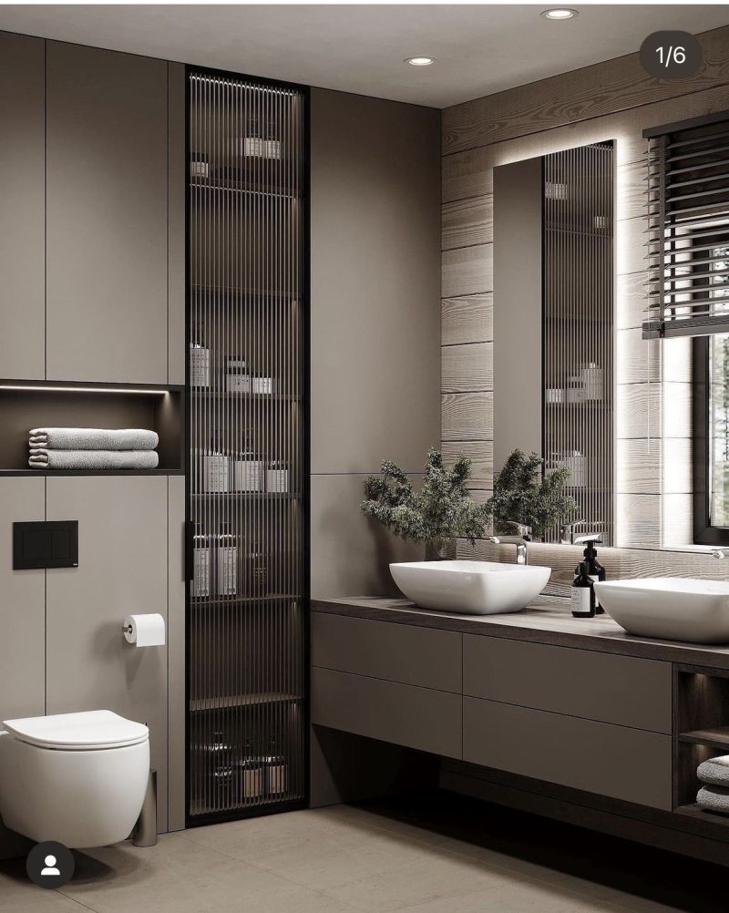 Modern bathroom interior 2024