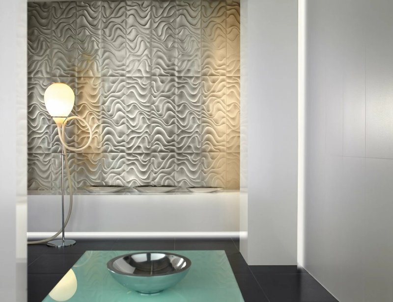 Embossed tiles for walls