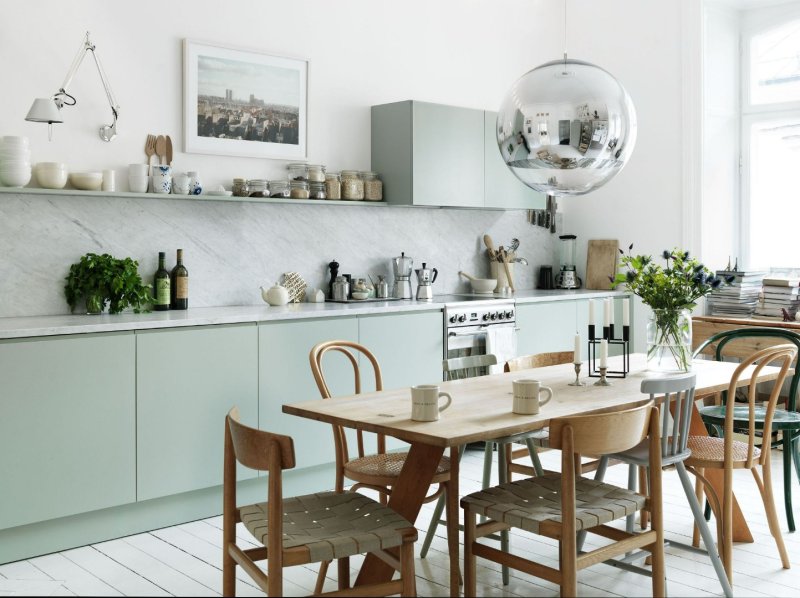 Skandy -style kitchen green