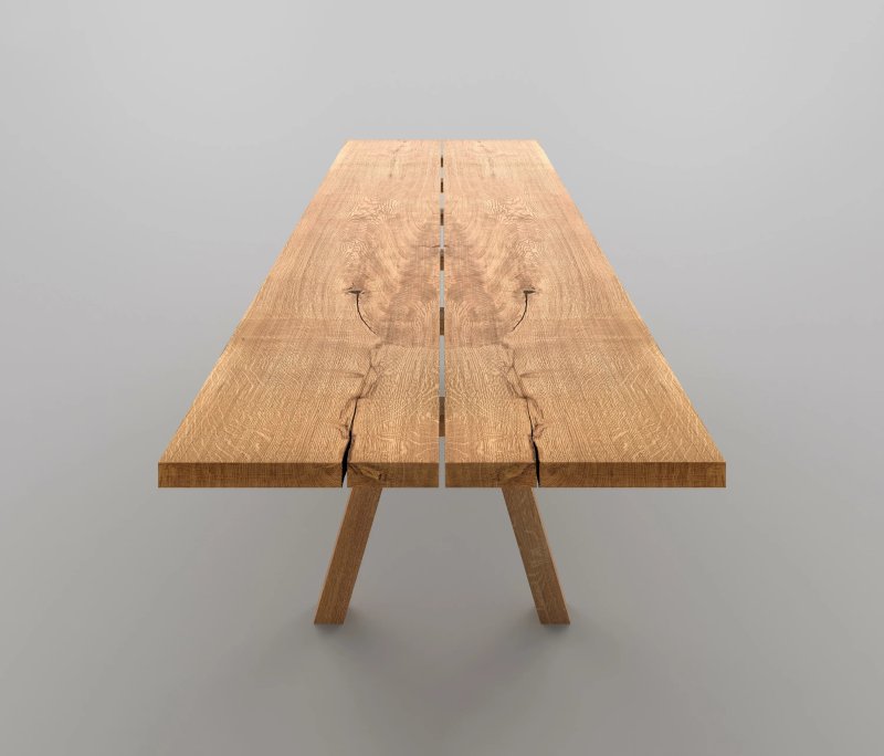 Table of wood from above