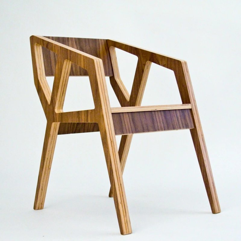 Designer chairs made of wood