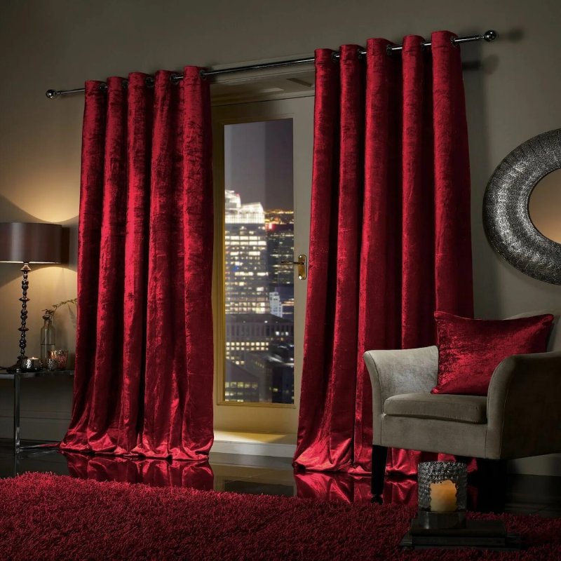 Velor curtains